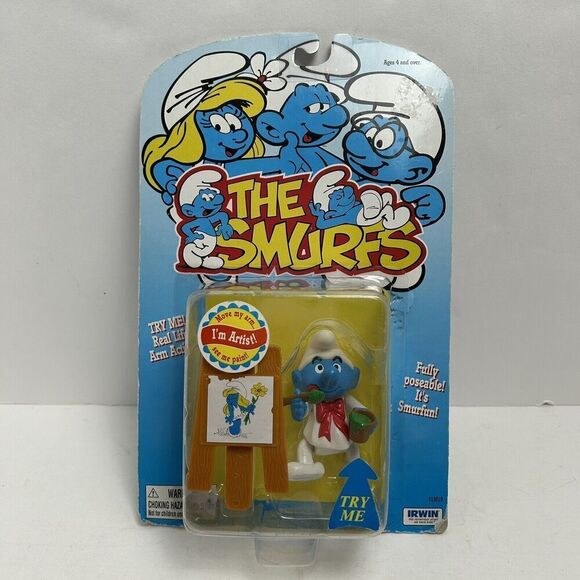 The Smurfs I'm Artist Vintage Toy Irwin 1996 - Picture 1 of 3